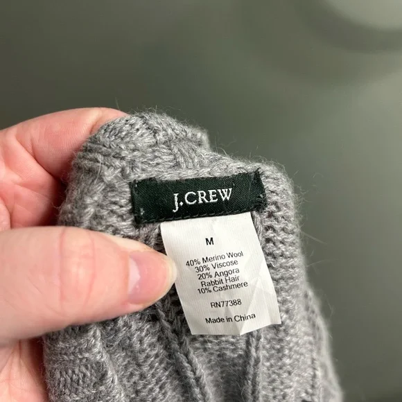 J crew wool cashmere blend belted cardigan - Picture 2 of 7